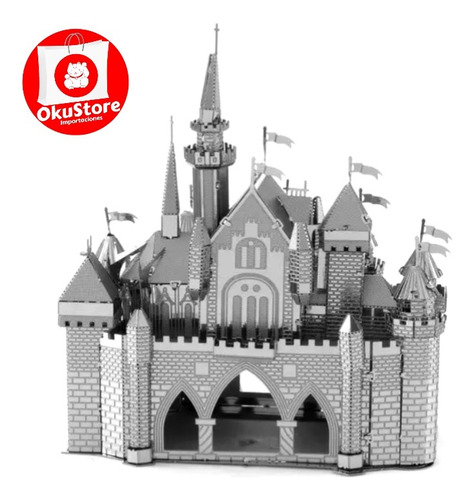 Rompecabezas 3d De Metal Castillo Bella Durmiente Para Armar