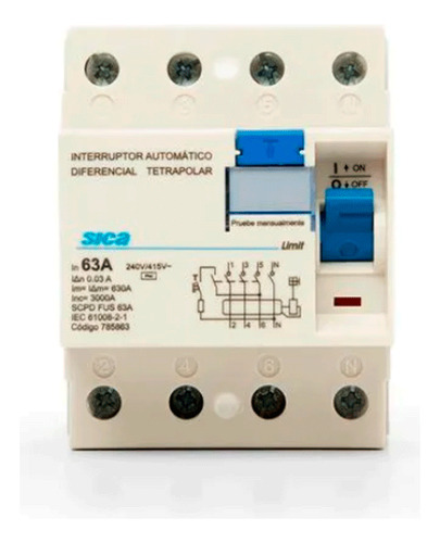 Interruptor Diferencial Miniatura-para Riel Din Sica 785863