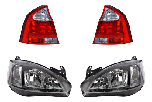 Kit Faros P/foco H1/h7 Y Calaveras Depo Corsa 2003 - 2008