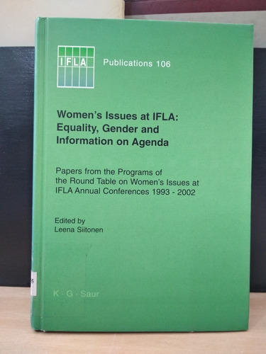 Women's Issues At Ifla Equality Gender And.. Leena Siitonen