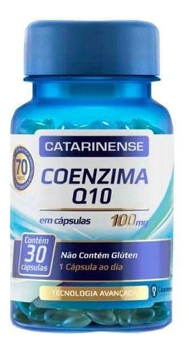 Coenzima Q10 100 mg da Catarinense com 30 cápsulas sem sabor