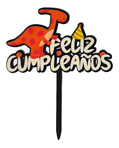 Cake Topper Feliz Cumpleaños Decoración Torta De Dinosaurios