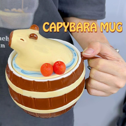 Ultra Asequible Taza De Capibara 3d, Tazas De Café De