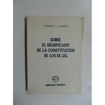 Comprar Sobre El Significado De La Constitución De Estados Unidos