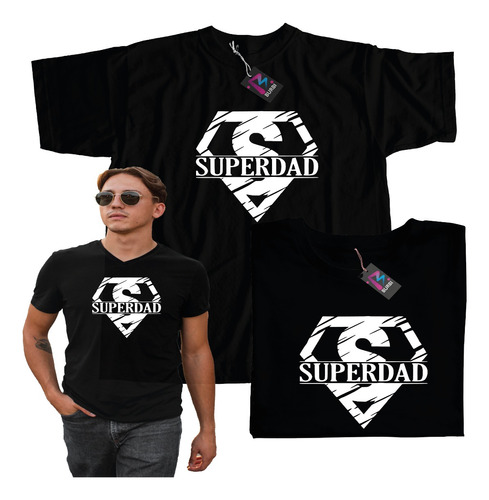 Remera Día Del Padre Superdad Superpapá Promoción Premium