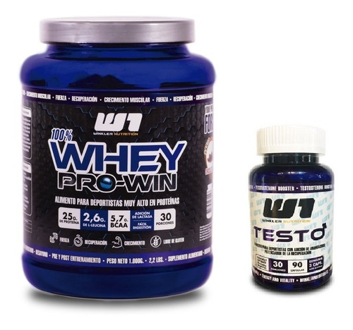 Whey Pro Win 1 Kilo + Testo Pro-hormonal - Winkler Nutrition