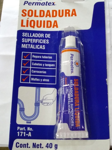 Soldadura Liquida Cobre Acero Metal Acero Permatex 40g 2pz Mercado Libre