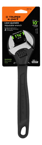 Llave Perico 10'' X 1-1/8'' Pavonada Truper Expert 15502