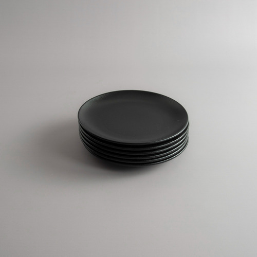 Plato De Postre Fusion Negro 21 Cm - X6 Volf