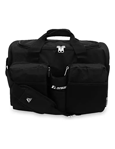 Bolso De Gimnasio Everest Con Bolsillo Humedo, Negro