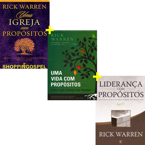 Kit 3 Livros Rick Warren: Uma Vida Com Propósitos E Mais