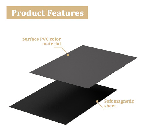 12 Uds Hoja Magnética De Goma Imán Flexible De 7 Pulgadas