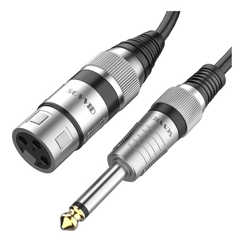 Cable De Microfono Xlr A 1/4 (6.35mm) Sovvid 3 Mt Ts A Xlr