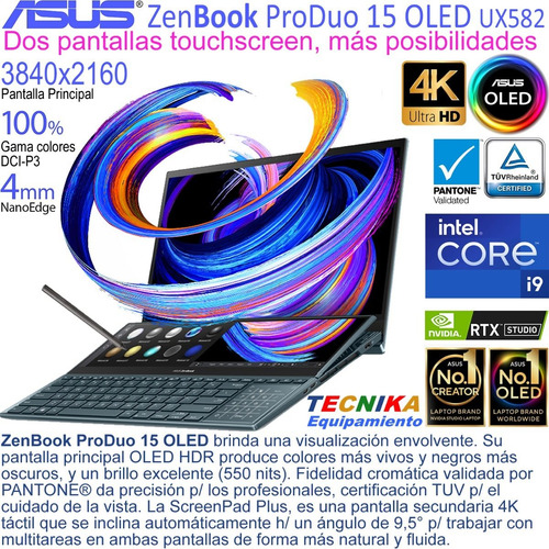 Imagen 3 de 9 de Asus Zenbook Pro Duo 15 Oled 4k Touch I9 32gb 1tb Rtx3070ti