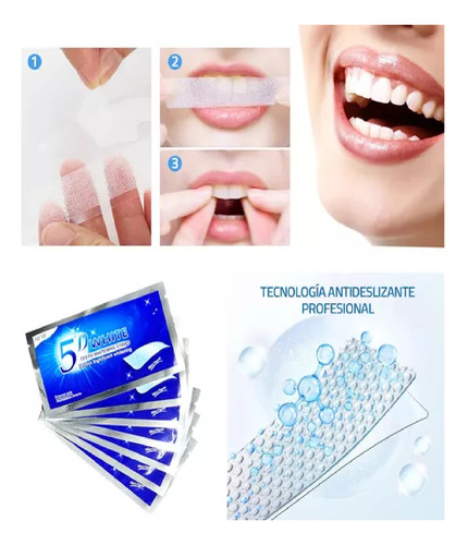 7 Tiras Blanqueadoras Dentales 5d White Strips Dientes