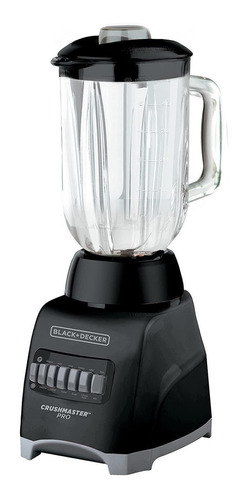 Licuadora portátil Black+Decker CrushMaster Pro BL1000 1.25 L negra con vaso de vidrio 120V