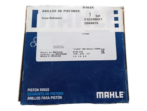 Juego De Anillos De Piston / Sedan (vocho), Combi, Brasilia