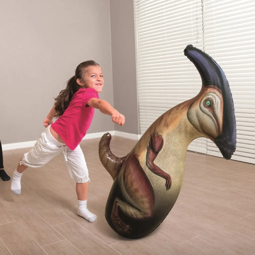 Saco 90cm Costal Inflable Infantil Dinosaurio Animales Box Parasaurio