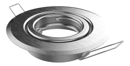 Spot Embutir Dicroica Movil Circular Plata acero Orientable