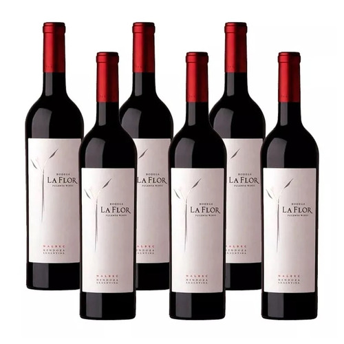 Vino La Flor Malbec Caja X6 750 Ml 