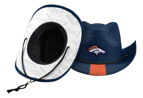 Sombrero Vaquero A Rayas Del Equipo Nfl Denver Broncos Foco