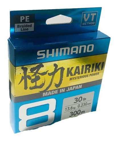 Multifilamento Shimano Kairiki Vt 8 Hebras 30 Lb X 300 