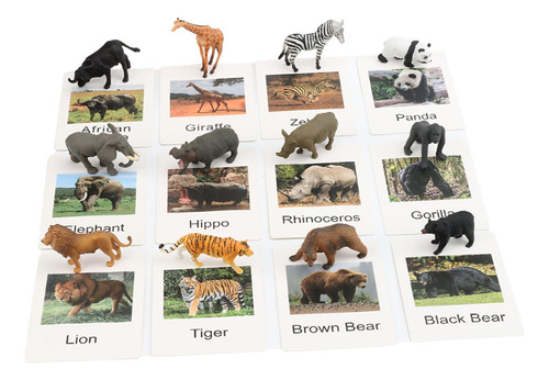 12 Piezas Mini Figuras De Animales Con Animales Salvajes