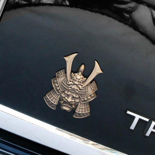 3 Samurai Metal Car Sticker Japonés Samurai Decal Devil
