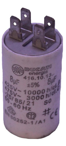 Repuesto Rowa Capacitor 8mf 400v 10000h C/terminal 0853-0104