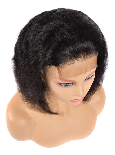 Peruca Cabelo Humano Ondulado 25cm Lace Front