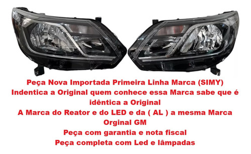 Par Farol S10 Ltz 2017 2018 2019 2020/2023 Com Led Completo