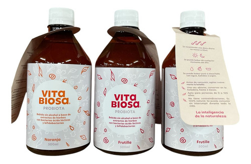 Vitabiosa Probiotico Pack X3 Naranja Y Frutilla Frutilla