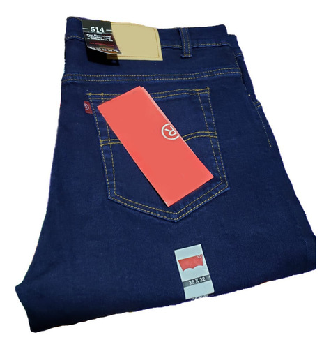 Pantalón De Mezclilla Rígida Mod514 Corte Recto Cab. 3 Pzas