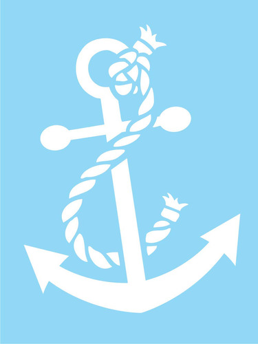 Anchor Stencil Rope Nautical Beach Sea Ocean Art Fast