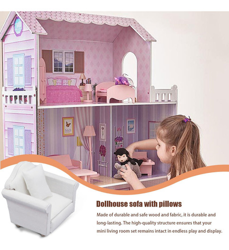 Sofá De Casa De Muñecas Sofá En Miniatura Muebles De Salón E