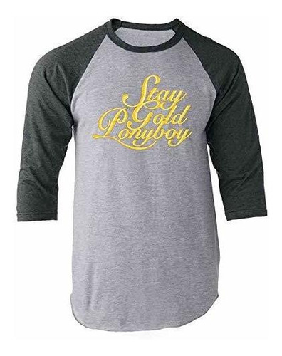 Stay Gold Ponyboy Raglan Baseball Tee Shirt 