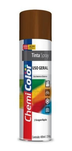 Tinta Spray Marrom 400ml Emb. C/ 3