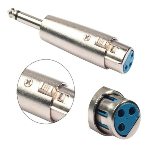 L3nz Adaptador Audio Xlr Hembra A Plug Mono De 6.5mm Macho