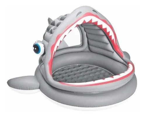 Pileta inflable tiburón Intex 57120 121L gris