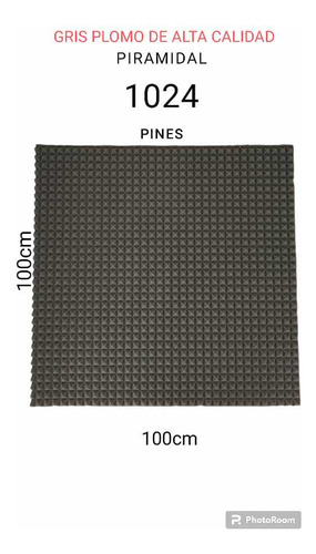 Panel Acústico De 100x100x3,5cm (1024 Pines)