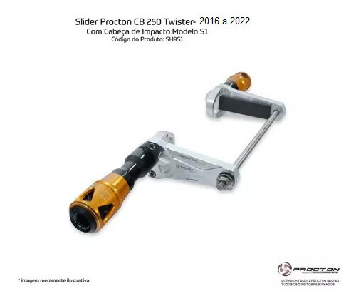 Slider Procton Racing Modelo S1 Cb Twister 250 2016 A 2022