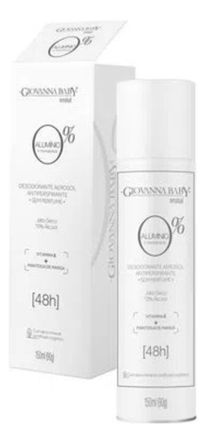 Desodorante Giovanna Baby 0% Alumínio Sem Perfume 150ml 4und