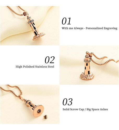 Collar De Urna Para Cenizas Para Hombre, Joyería De Cremació