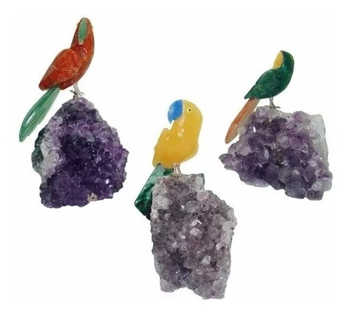 Pássaro Em Pedras Preciosas Do Brasil Artesanato Souvenir