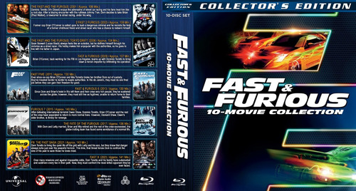 Fast & Furious Saga Completa 2001-2023 En Bluray. 10 Discos!