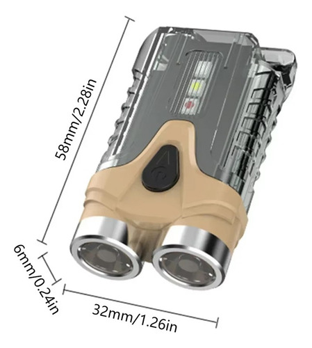 Linterna Tipo Llavero Edc, Mini Lámpara Led, Linterna Con Ca