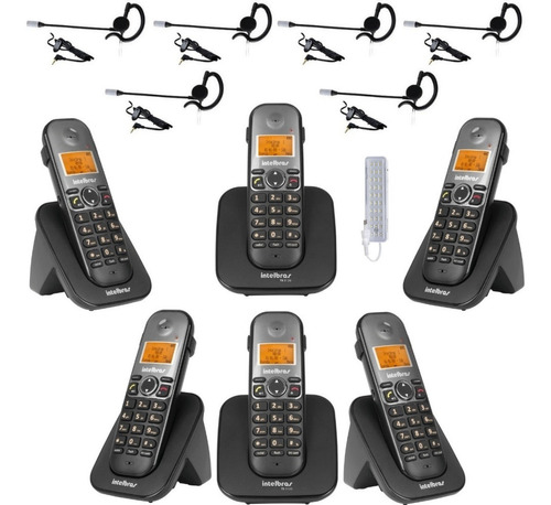 Kit Aparelho Telefone Sem Fio Ts 5120 Bina 5 Ramal E Headset