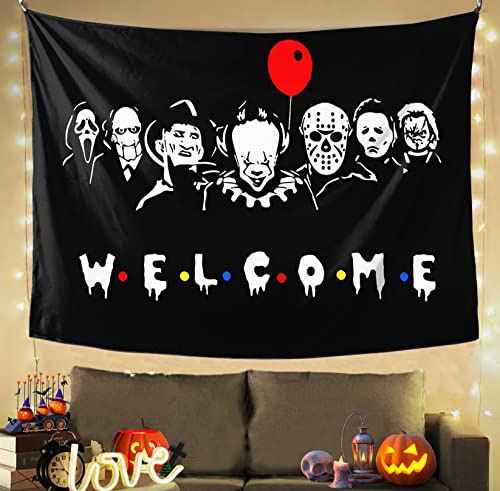 Comott Halloween Tapestry Poster Wall Hanging Horror D1nld