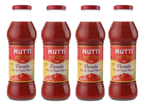 4 Mutti Passata Pure De Tomate X 400g - g