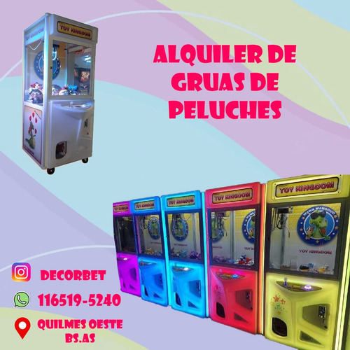 Imagen 2 de 5 de Alquiler Maquina Grúa De Peluches.muñecos.cumples Eventos.